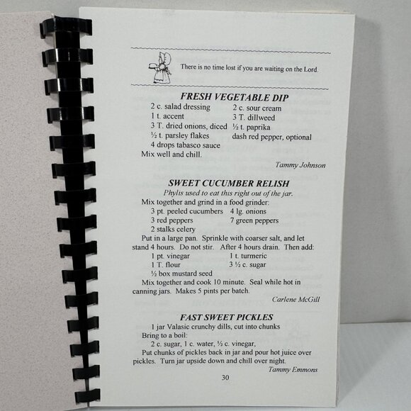 Vintage Sumner Michigan Center Church Nazarene Cookbook Midwest Recipes - Picture 4 of 5